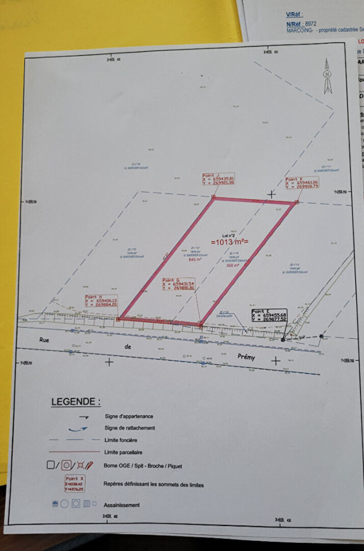 Terrain Marcoing 1013 m2