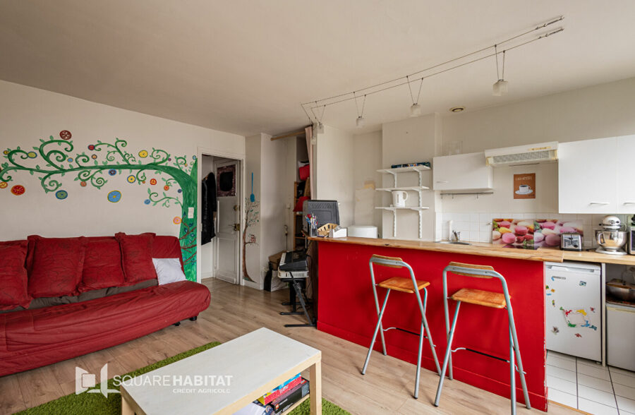 LILLE-LOMME Mitterie : Appartement T2 de 39,76m2 à 2 mn du métro Mitterie