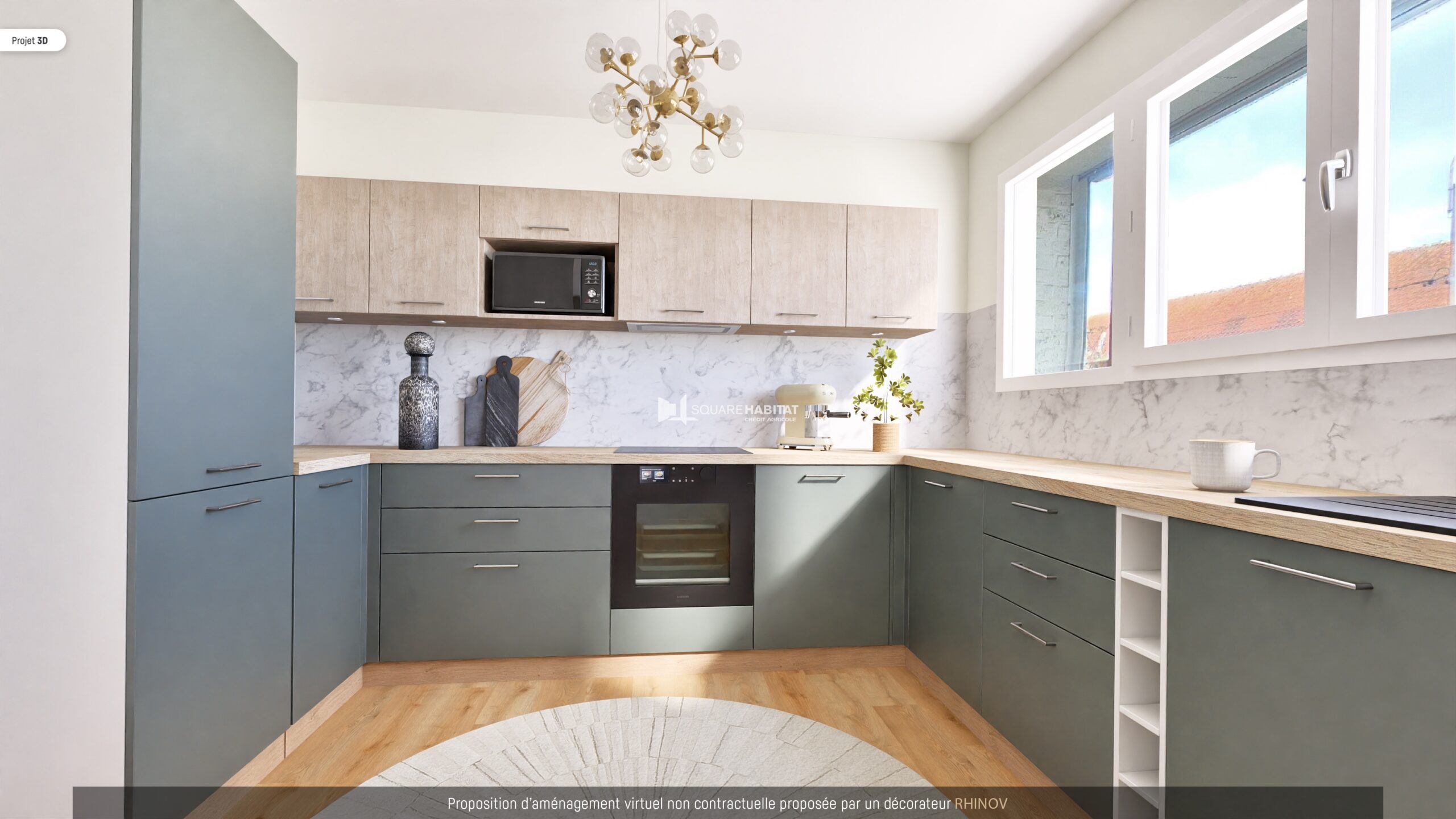 Appartement T4 avec balcon et garage