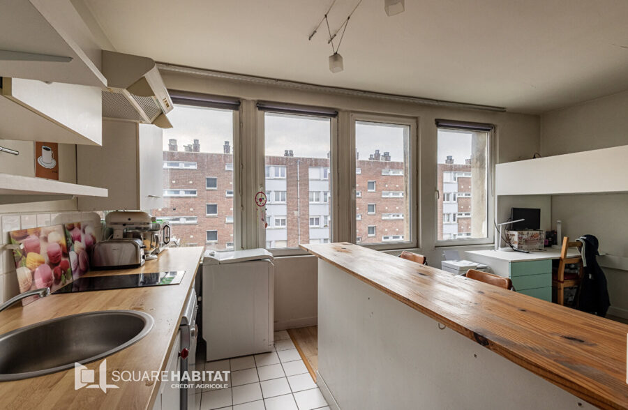 LILLE-LOMME Mitterie : Appartement T2 de 39,76m2 à 2 mn du métro Mitterie